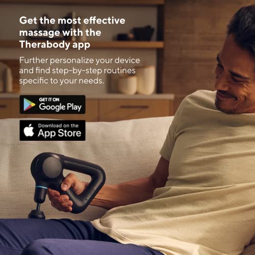 TheraGun Prime Quiet Deep Tissue Therapy Massage Gun - Bluetooth Enabled, Electric Percussion Massage Gun & Personal Massager for Pain Relief in Neck, Back, Leg, Shoulder and Body (Black - 5th Gen)