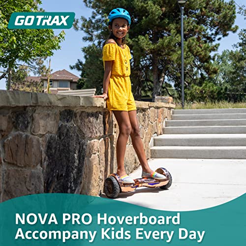 Gotrax NOVA PRO Hoverboard with LED 6.5" Offroad Tires, Music Speaker and 6.2mph & 5 Miles, UL2272 Certified, Dual 200W Motor and 93.6Wh Battery All Terrain Self Balancing Scooters for Kids Adults