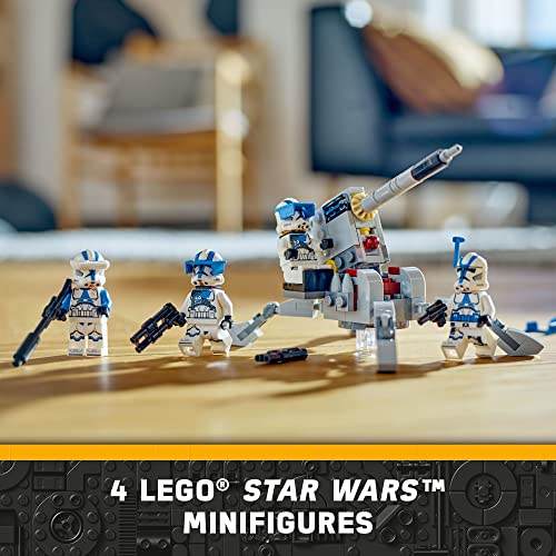 LEGO Star Wars 501st Clone Troopers Battle Pack Toy Set, Buildable AV-7 Anti Vehicle Cannon, with 4 Clone Trooper Minifigures, Portable Travel Toy, Great Birthday Gift for Kids Ages 6 and Up, 75345