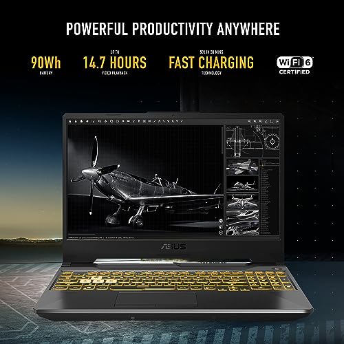 ASUS TUF F15 Gaming Laptop, 15.6" 144Hz FHD IPS-Type Display, Intel Core i5-10300H Processor, GeForce GTX 1650, 8GB DDR4 RAM, 512GB PCIe SSD, Wi-Fi 6, Windows 11 Home, FX506LH-AS51