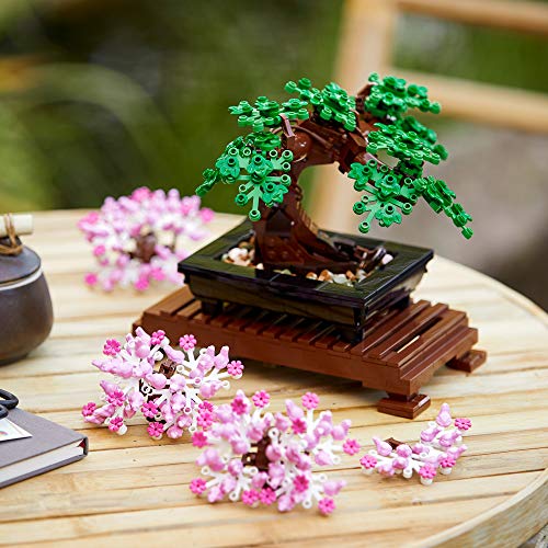LEGO Icons Bonsai Tree Building Set 10281 - Featuring Cherry Blossom Flowers, DIY Plant Model for Adults, Creative Gift for Home Décor and Office Art, Botanical Collection Design Kit