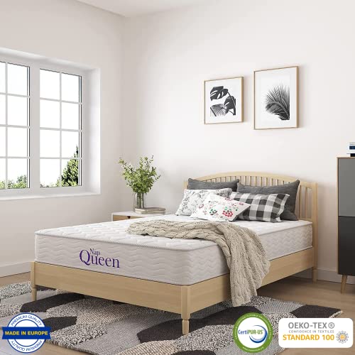 NapQueen 6 Inch Innerspring Twin Size Medium Firm Support Relief Mattress, Bed in a Box