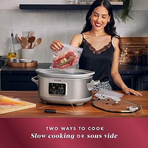 Crockpot™ 7-Quart Cook & Carry™ Slow Cooker with Sous Vide,Programmable, Stainless Steel