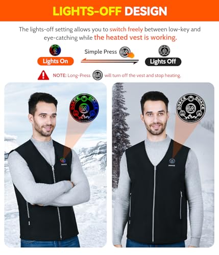 DOACE Upgraded Heated Vest for Men and Women, Smart Electric Heating Vest Rechargeable, Warming heated Jacket, Battery Not Included
