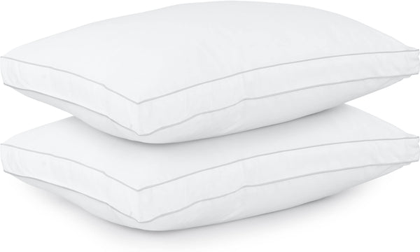 Utopia Bedding Bed Pillows for Sleeping Queen Size (White), Set of 2, Cooling Hotel Quality, Gusseted Pillow for Back, Stomach or Side Sleepers