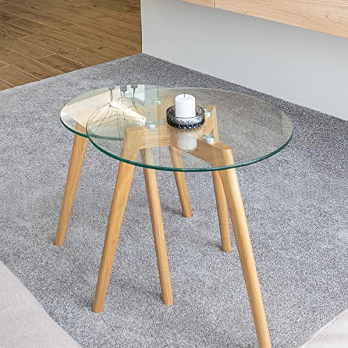 18" Inch Round Glass Table Top 1/4" Thick Flat Polish Edge Tempered by Fab Glass and Mirror