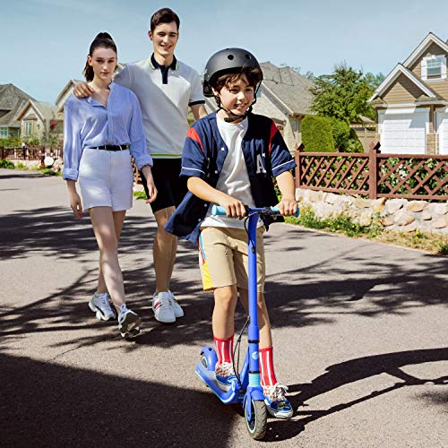 Segway Ninebot ZING E8 Kids Electric Kick Scooter for Boys and Girls,Lightweight and Foldable, New Electric Boost Riding Mode, Blue