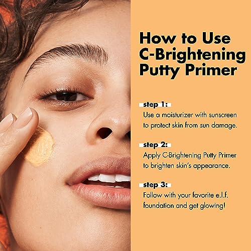 e.l.f. C-Brightening Putty Primer, Makeup Primer For Brightening & Evening Out Skin Tone, Enriched With Vitamin C, Universal Sheer (Packaging May Vary)