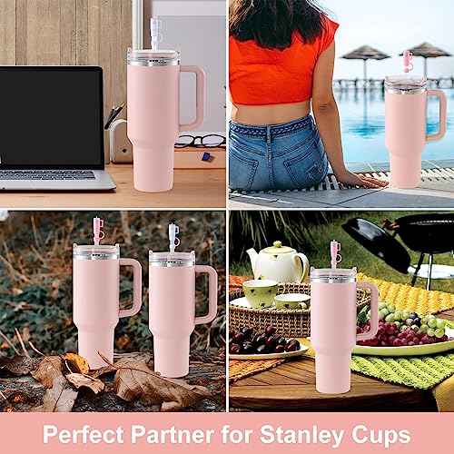 Upgraded Silicone Spill Stopper Set for Stanley Quencher H2.0 FlowState 30oz/40oz, Tumbler Cup Accessories, Including 2 Straw Cover Cap, 2 Square Spill Stopper and 2 Round Leak Stopper (H2.0-6PCS)