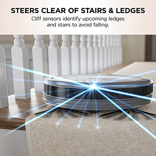 Shark AV753 ION Robotic Vacuum, Wi-Fi Connected, 120min Runtime, Compatible with Alexa, Multi-Surface Cleaning, Gray (Renewed)