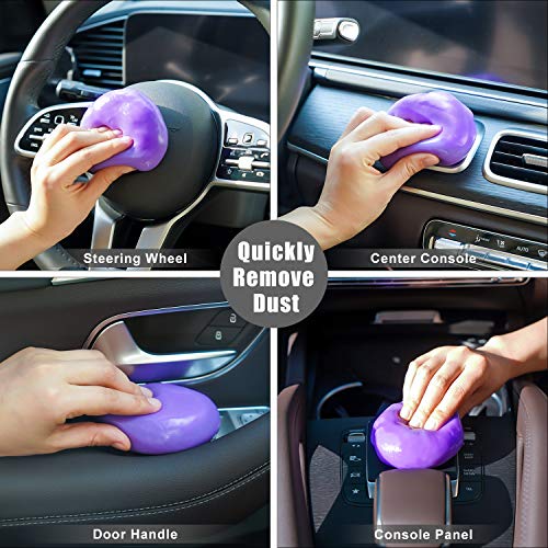 TICARVE Cleaning Gel for Car Detailing Car Vent Cleaner Cleaning Putty Gel Auto Car Interior Cleaner Dust Cleaning Mud for Cars and Keyboard Cleaner Cleaning Slime Purple