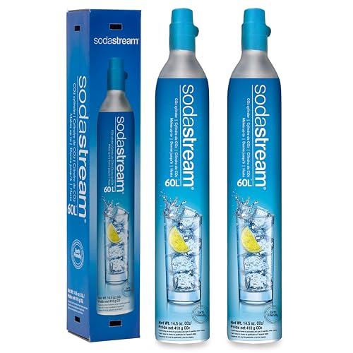 SodaStream 60 L Co2 Exchange Carbonator, 14.5 Oz, Set of 2, Plus $15 Amazon.com Gift Card with Exchange, Blue - Exchange with Gift Card
