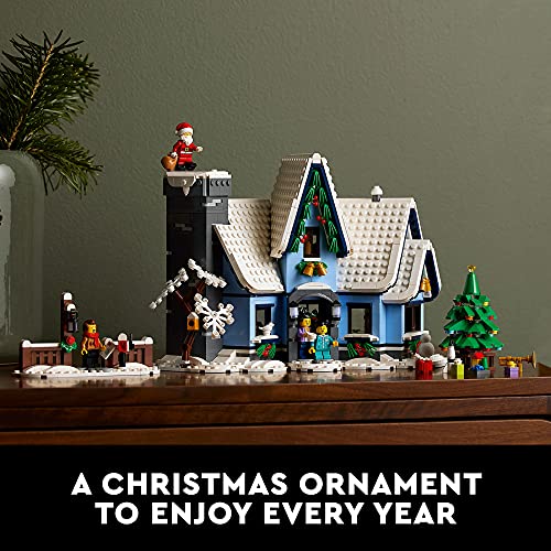 LEGO Icons Santa’s Visit 10293 Christmas House Model Building Set for Adults and Families, Festive Home Décor with Xmas Tree, Gift Idea