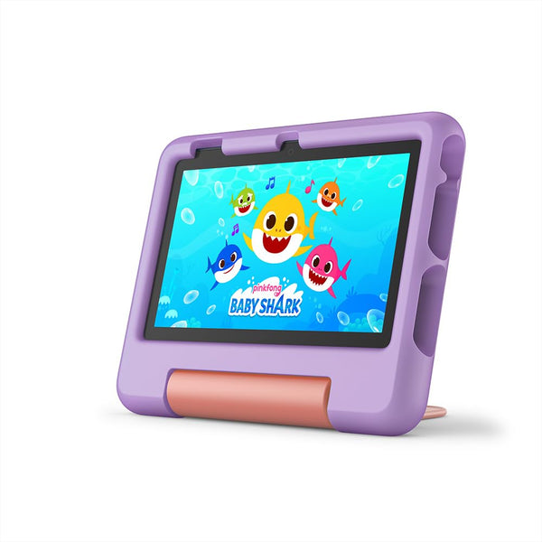 Amazon Fire 7 Kids tablet, ages 3-7. Top-selling 7" kids tablet on Amazon - 2022 | ad-free content with parental controls included, 10-hr battery, 16 GB, Purple