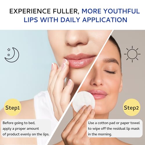 Tobcharm Lip Sleeping Mask(20g), Lip Collagen, Lip Mask Overnight, Lip Plumper Advanced with Hydridic Acids, Lip Mask With Peptide Complex For Lip Wrinkles Repair Overnight Lip Masks