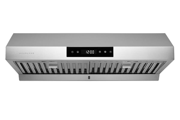 Hauslane, Chef Series 30" PS18 Under Cabinet Range Hood, Stainless Steel | Pro Performance | Contemporary Design, Touch Screen, Dishwasher Safe Baffle Filters, LED Lamps, 3-Way Venting