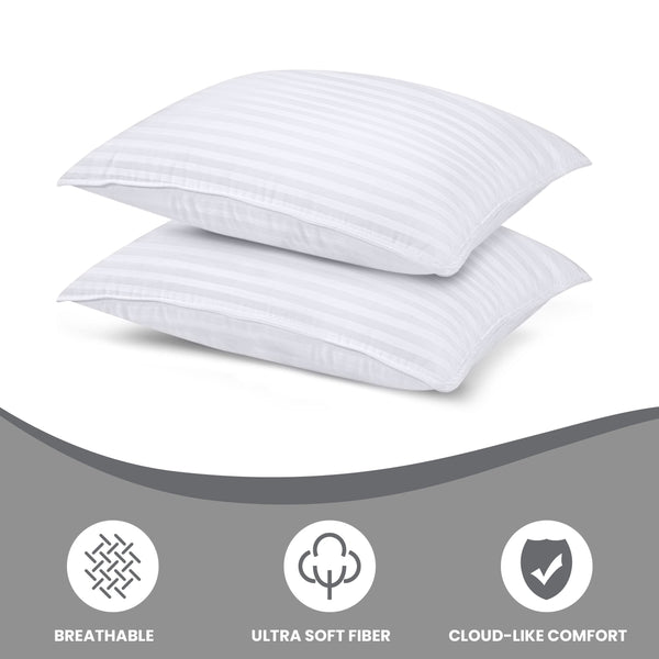 Utopia Bedding Bed Pillows for Sleeping Queen Size (White), Set of 2, Cooling Hotel Quality, for Back, Stomach or Side Sleepers