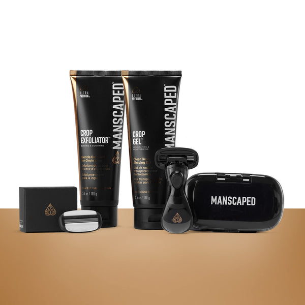 MANSCAPED® The Ultra Smooth Package, Male Hygiene Shaving Bundle With Groin Razor, Shaving Gel, and Exfoliator