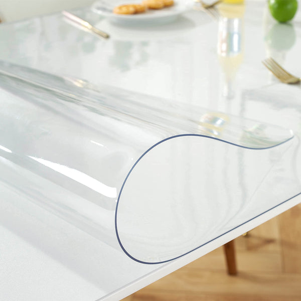 LovePads 1.5mm Thick 36 x 60 Inch Clear Table Cover Protector, Clear Table Protector for Dining Room Table, Plastic Table Cover, Clear Plastic Tablecloth Protector, Dining Table Protectors Pads