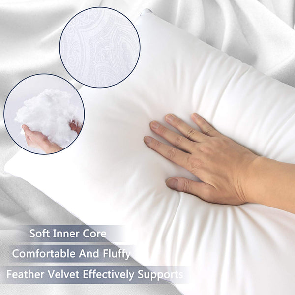 HIMOON Bed Pillows for Sleeping 2 Pack,Standard Size Cooling Pillows Set of 2,Top-end Microfiber Cover for Side Stomach Back Sleepers