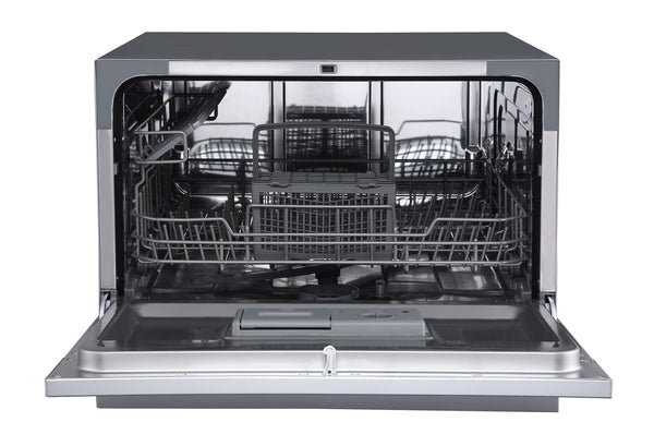 EdgeStar DWP62SV 6 Place Setting Portable Countertop Dishwasher - Silver