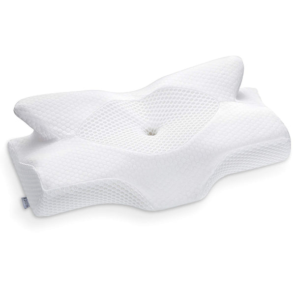 Elviros Cervical Memory Foam Pillow, Contour Pillows for Neck and Shoulder Pain, Ergonomic Orthopedic Sleeping Neck Contoured Support Pillow for Side Sleepers, Back and Stomach Sleepers