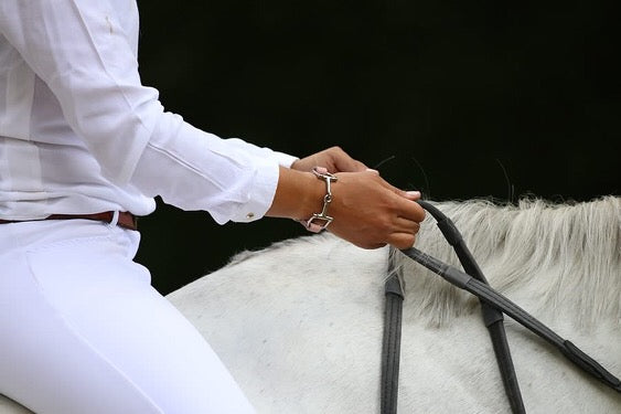 Soft Pink Leather Horse Bit Bracelet S1491 | Ideana