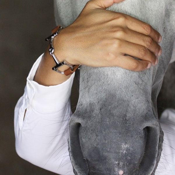 Horse Bit Bracelet Equestrian Bracelet Western Jewelry Bracelet Teen Bracelet Leather Bracelet Horse Lover Jewelry Small Gift B3649 | Ideana