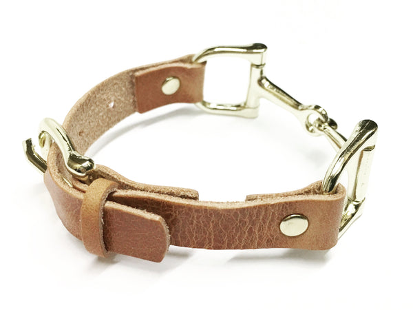 Handcrafted Leather Horse Snaffle Bit Bracelet L1557 | Ideana