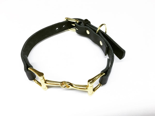 Leather Horse Bit Dog Collar L2545 | Ideana