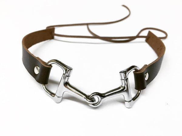 Choker Necklace with Snaffle Stirrup D1299 | Ideana