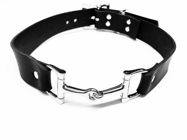 Leather Horse Bit Dog Collar B2553 | Ideana