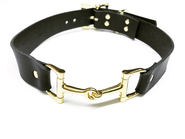 Leather Horse Bit Dog Collar B2555 | Ideana