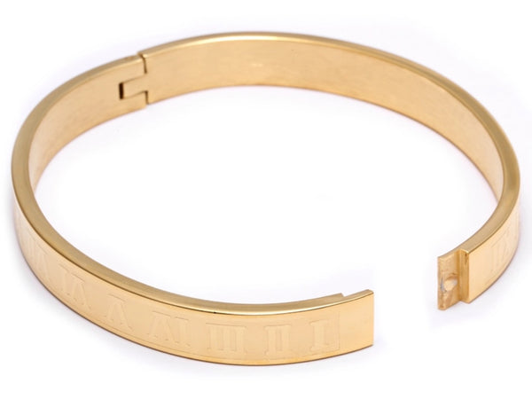 Wide Roman Numeral Cuff Bracelet    | Ideana