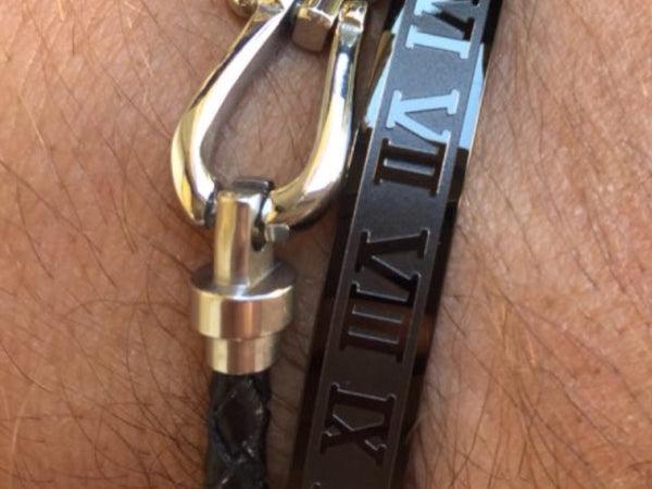 Cuff Bracelet with Roman Numeral B1755 | Ideana