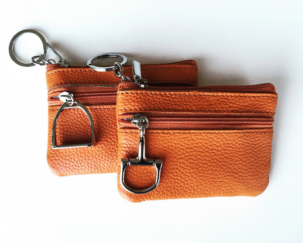 2 Set Charro coin pouch and key pouch in genuine leather