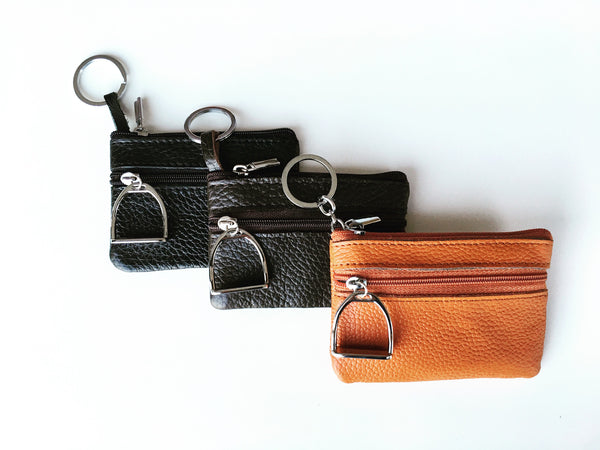 Leather Coin Purse and Key Chain L1162 | Ideana