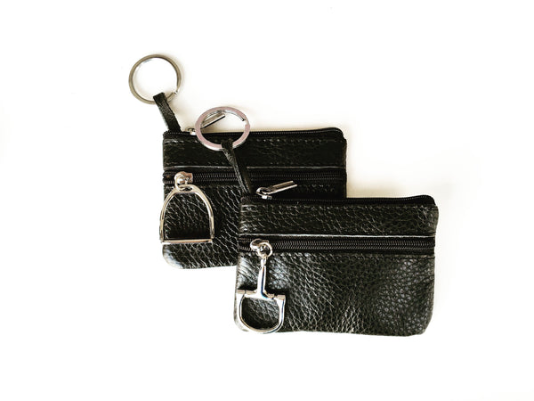 Leather Coin Purse and Key Chain    | Ideana