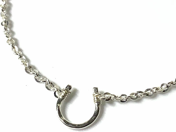 Horseshoe Bracelet - Hammered in Sterling .925 Silver