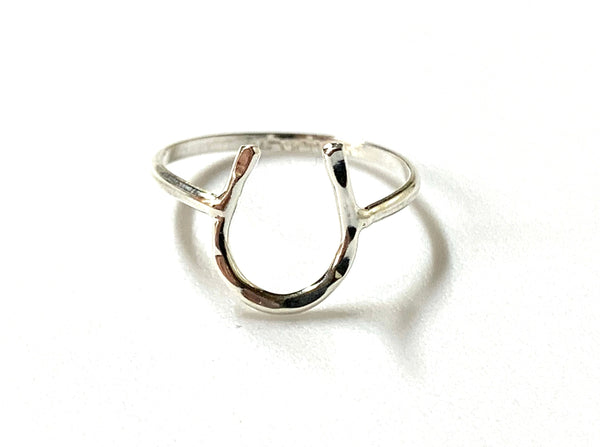 Horseshoe Ring - Hammered in Sterling .925 Silver