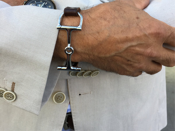 Leather Bit Horse Bracelet for Men |IDEANA
