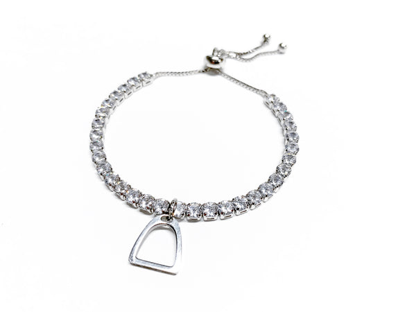 Stirrup Crystal Charm Bracelet    | Ideana